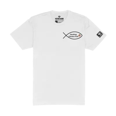 Smoking Chicken Fish logo T-shirt