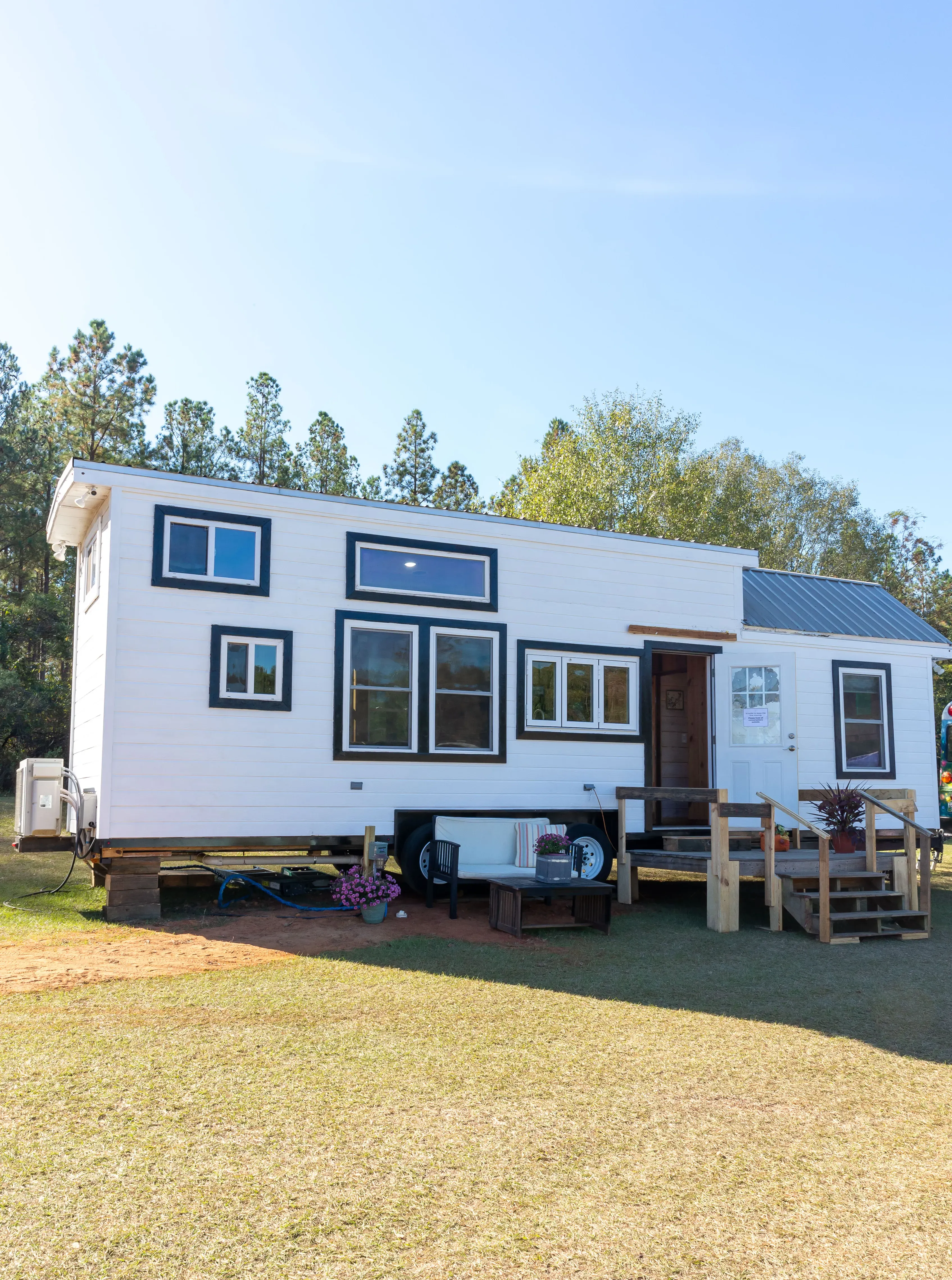 The Daisy tiny house from the front. 