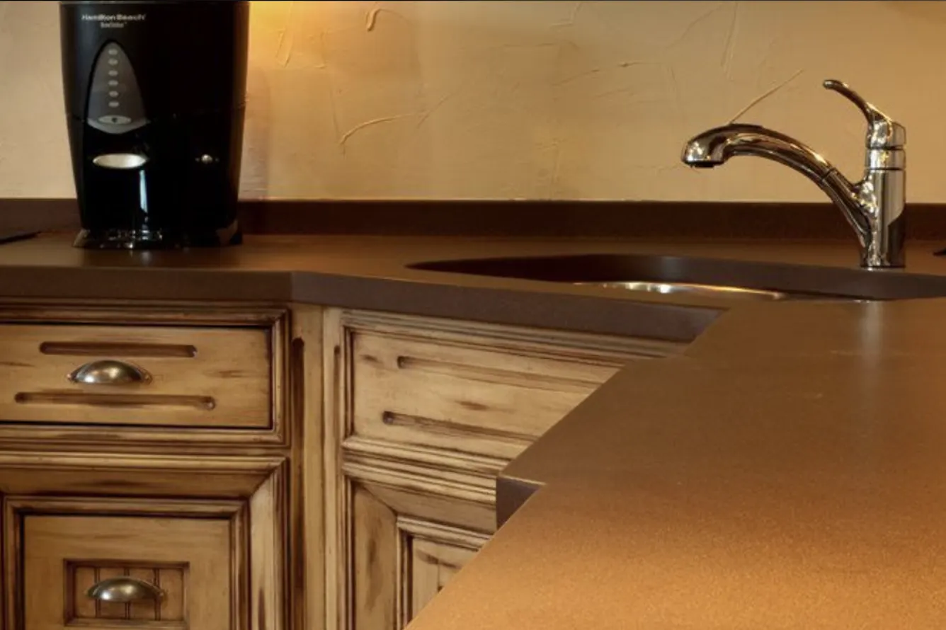 metal countertops in a kitchen