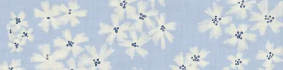 watercolor floral in pastel blue
