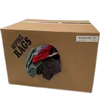 Bulk Cotton Wiping Rags in a Dispenser Box for Cleanup and Restoration Work