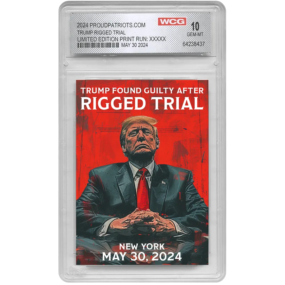 Trump Rigged Trial Trading Card