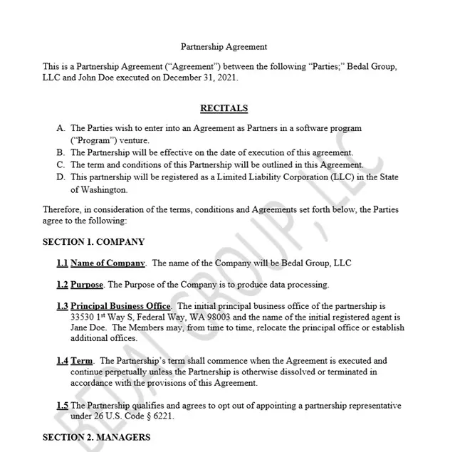 Partnership Agreement
