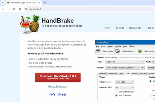 Handbrake.fr