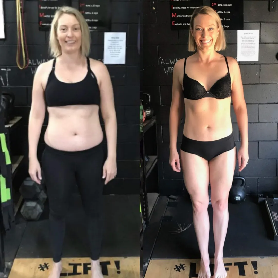 Kerrie trains whilst pregnant and losses 10kg postpartum regaining energy and health after a complicated pregnancy