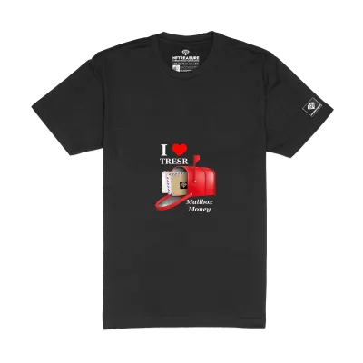 I Love TRESR Mailbox Money dark t-shirt