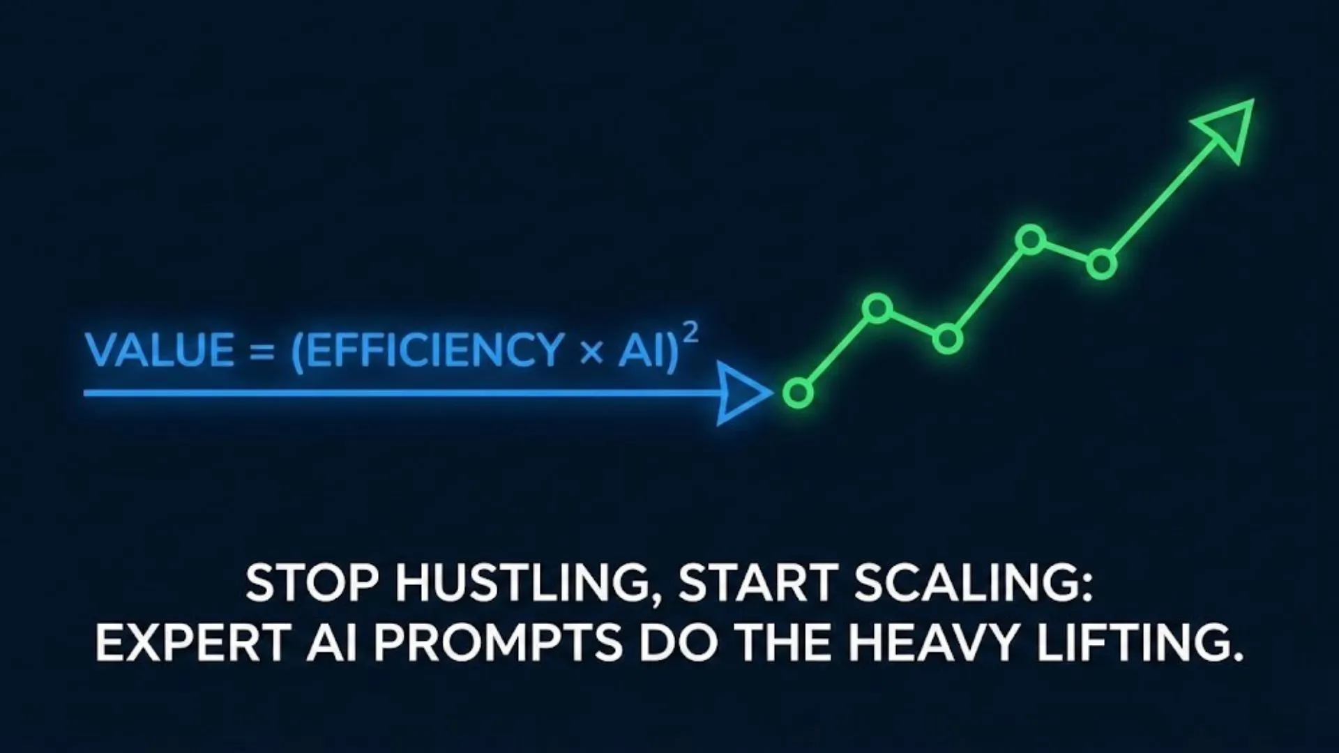  Upward trending growth chart representing AI investment return and the exact economic value of Expert AI Prompts.