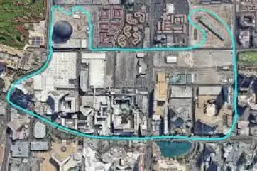 Las Vegas Paradise Strip Circuit Map