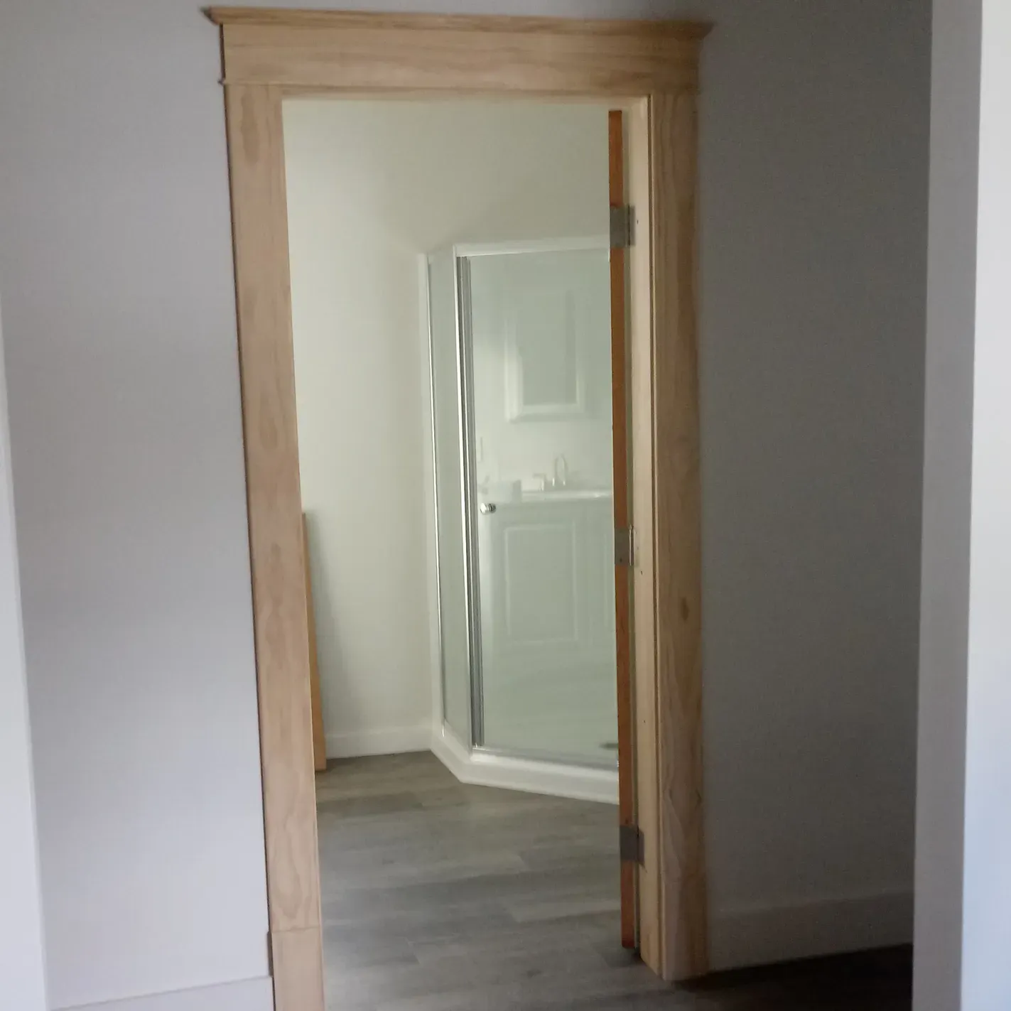 Trim around a door 