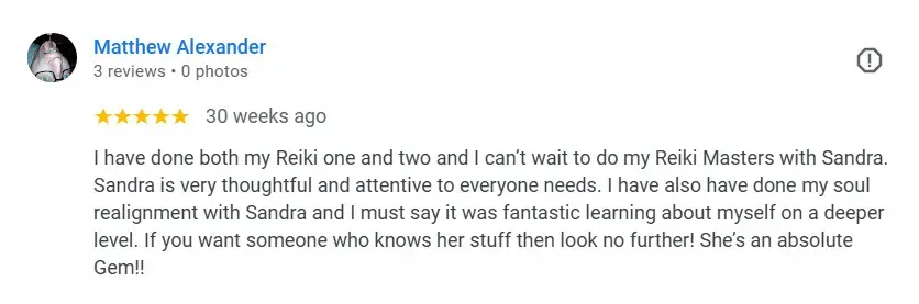 Google Review for Sandra Goodman