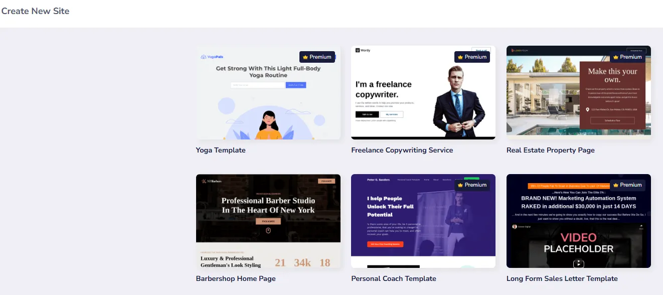 image of GroovePages templates