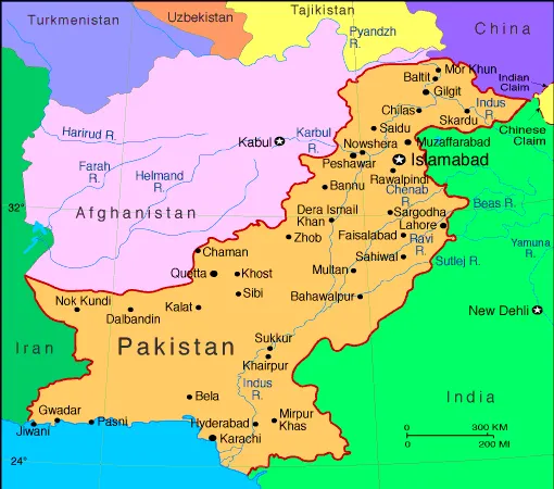 Pakistan map