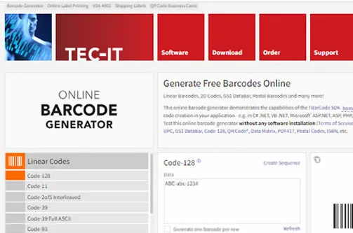 Generate Free Barcodes Online