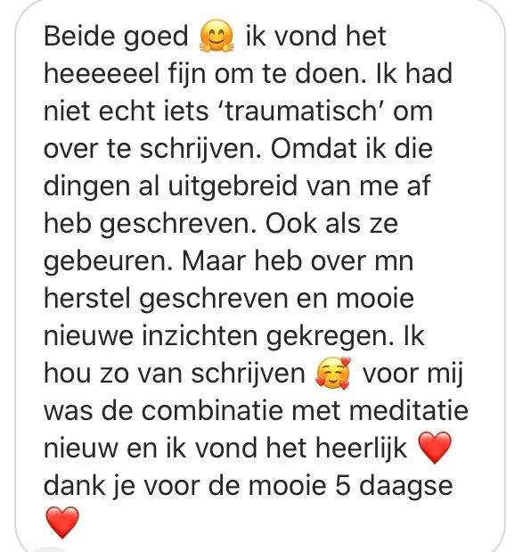 Ervaring deelnemer Schrijf jezelf beter