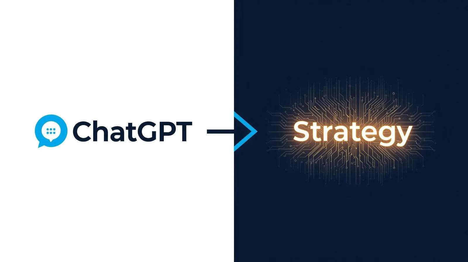 A graphic showing how strategic prompts upgrade ChatGPT for marketing, leading to better AI marketing campaigns.