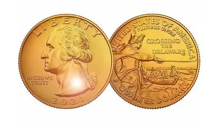 George Washington Gold Plated Quarter Coin - How Much is Gold Quarter Worth?