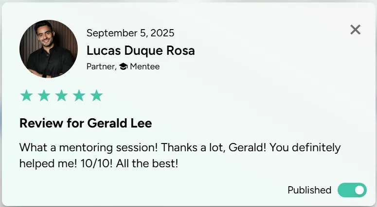 mentoring testimonial