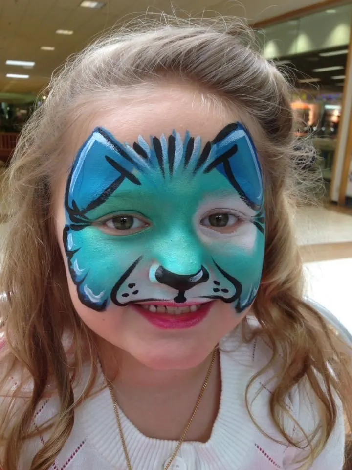 Cute Puppy Face Paint by Serendipity Face Painting Charleston WV Chick Fil A