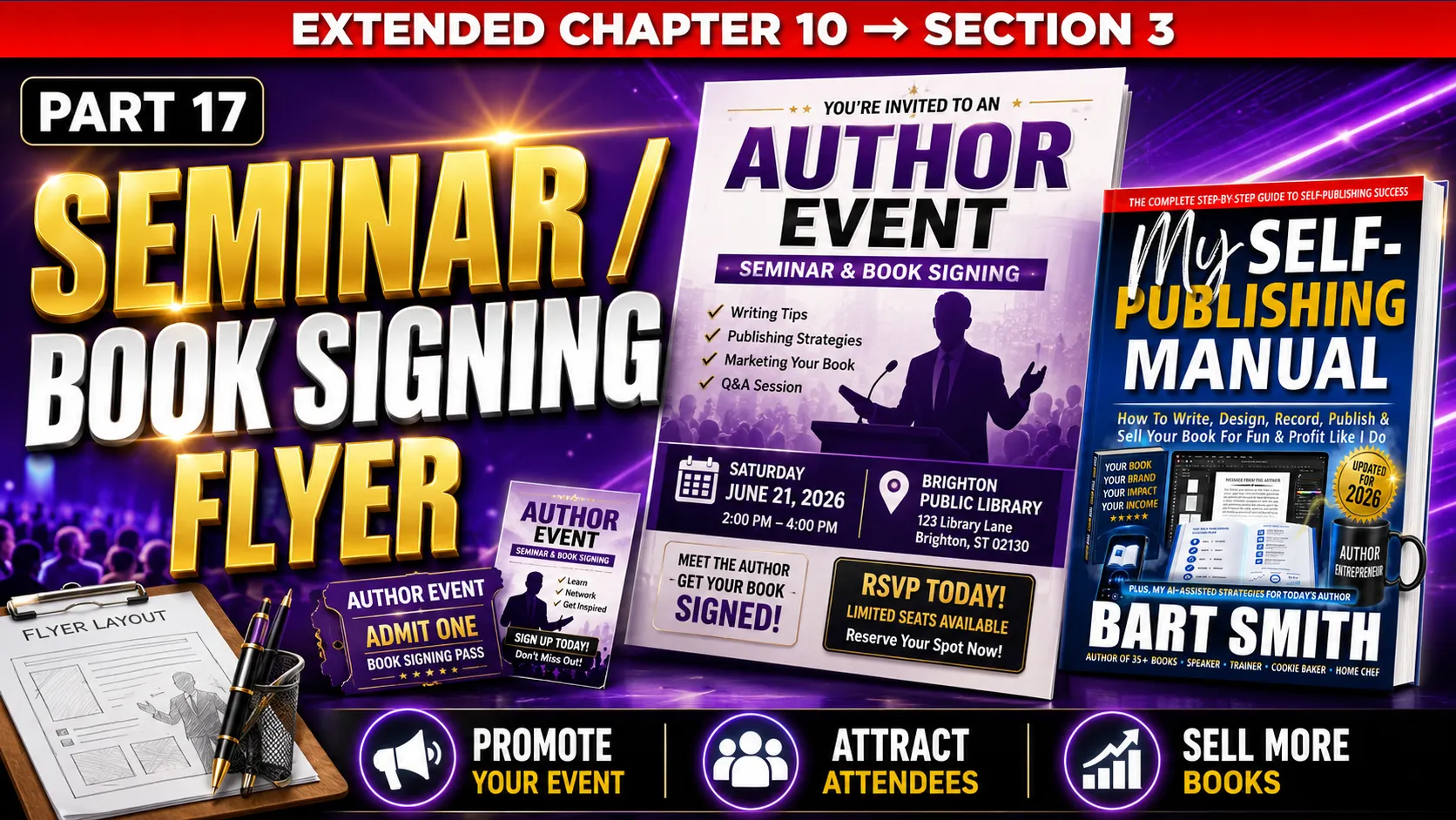 Part 17 —Seminar / Book Signing Flyer