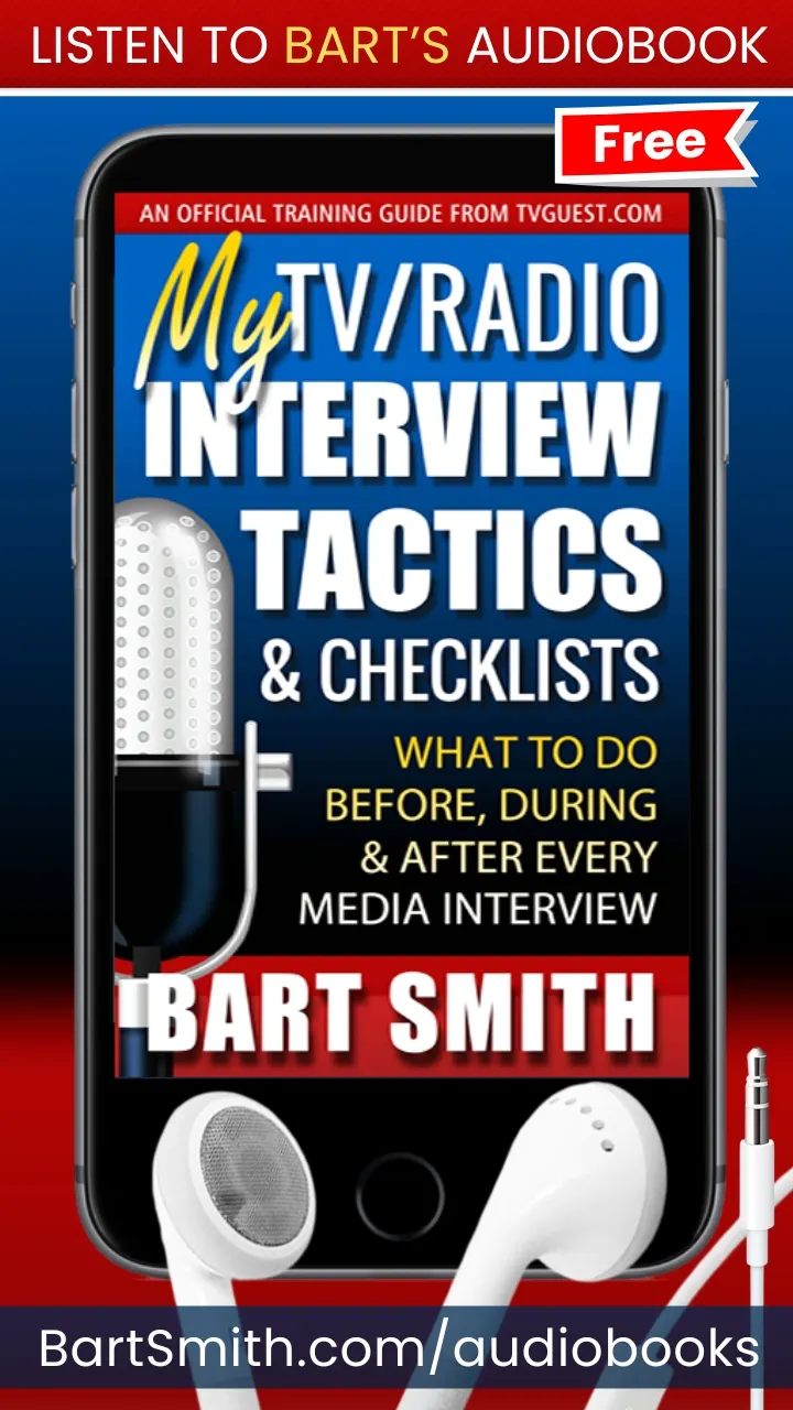 Press Release For My TV/Radio Interview Tactics & Checklists by Bart Smith