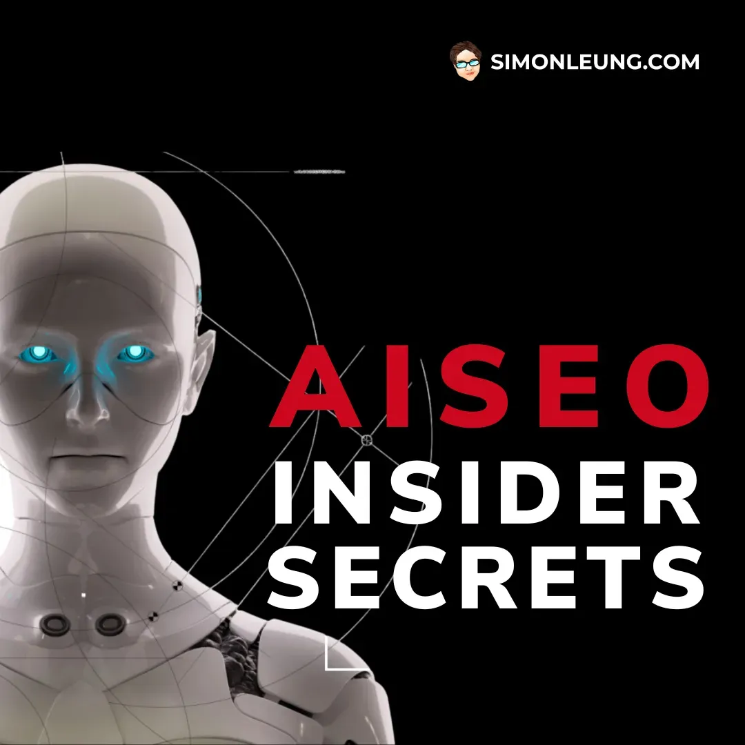 AISEO Insider Secrets promo image of a AI Robot