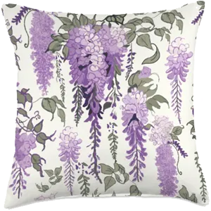 wisteria vine throw pillow