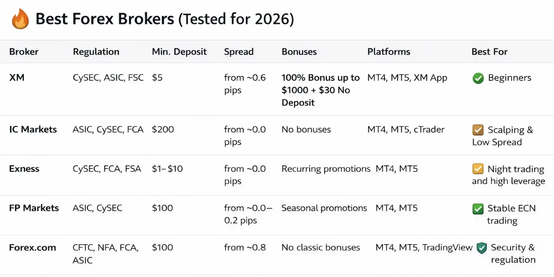 Best Forex Broker 2026