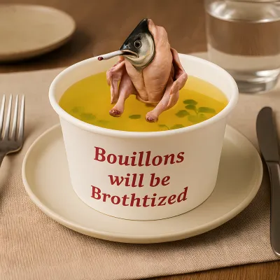 Bouillons will be Brothtized art canvas