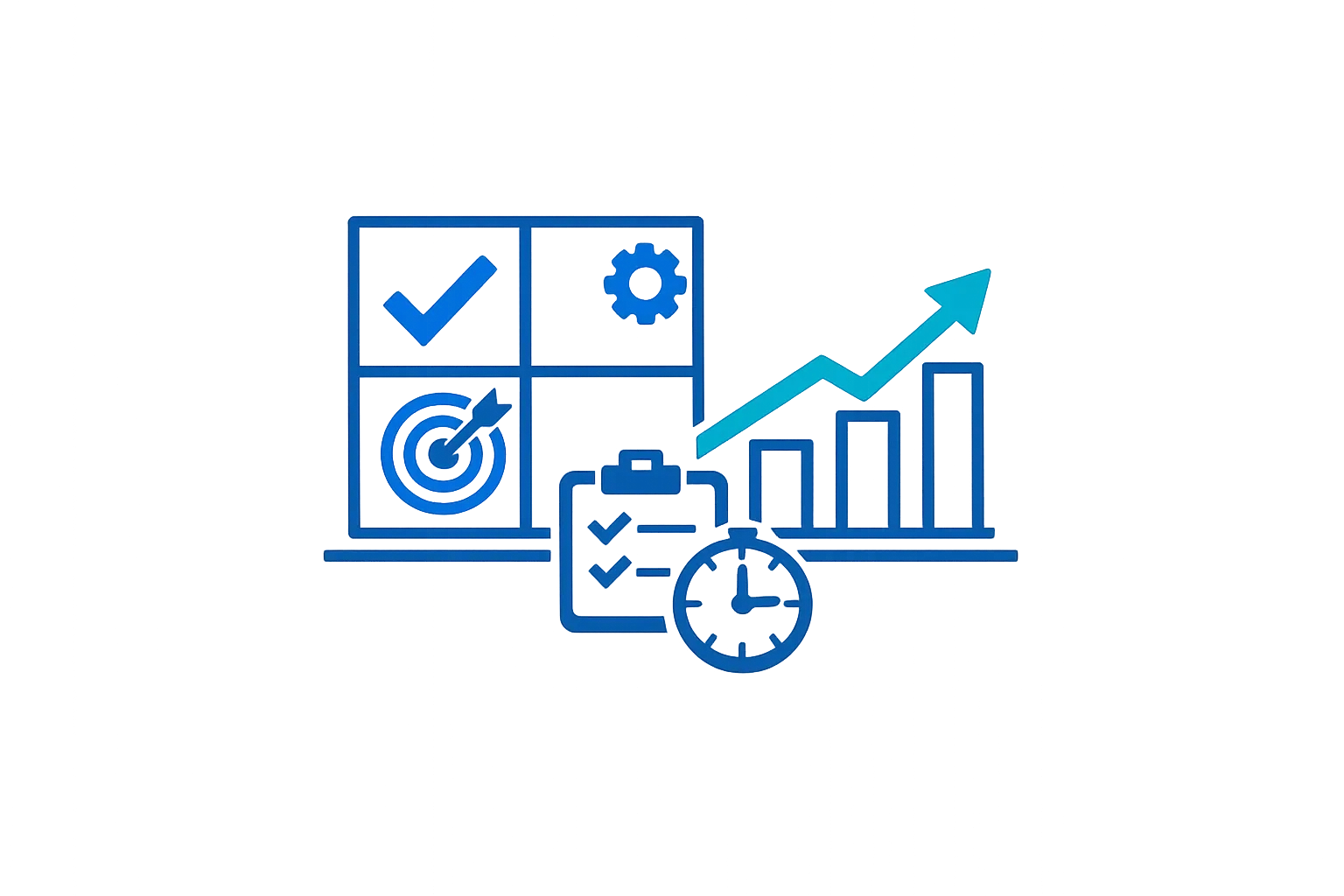Performance improvement strategy icon