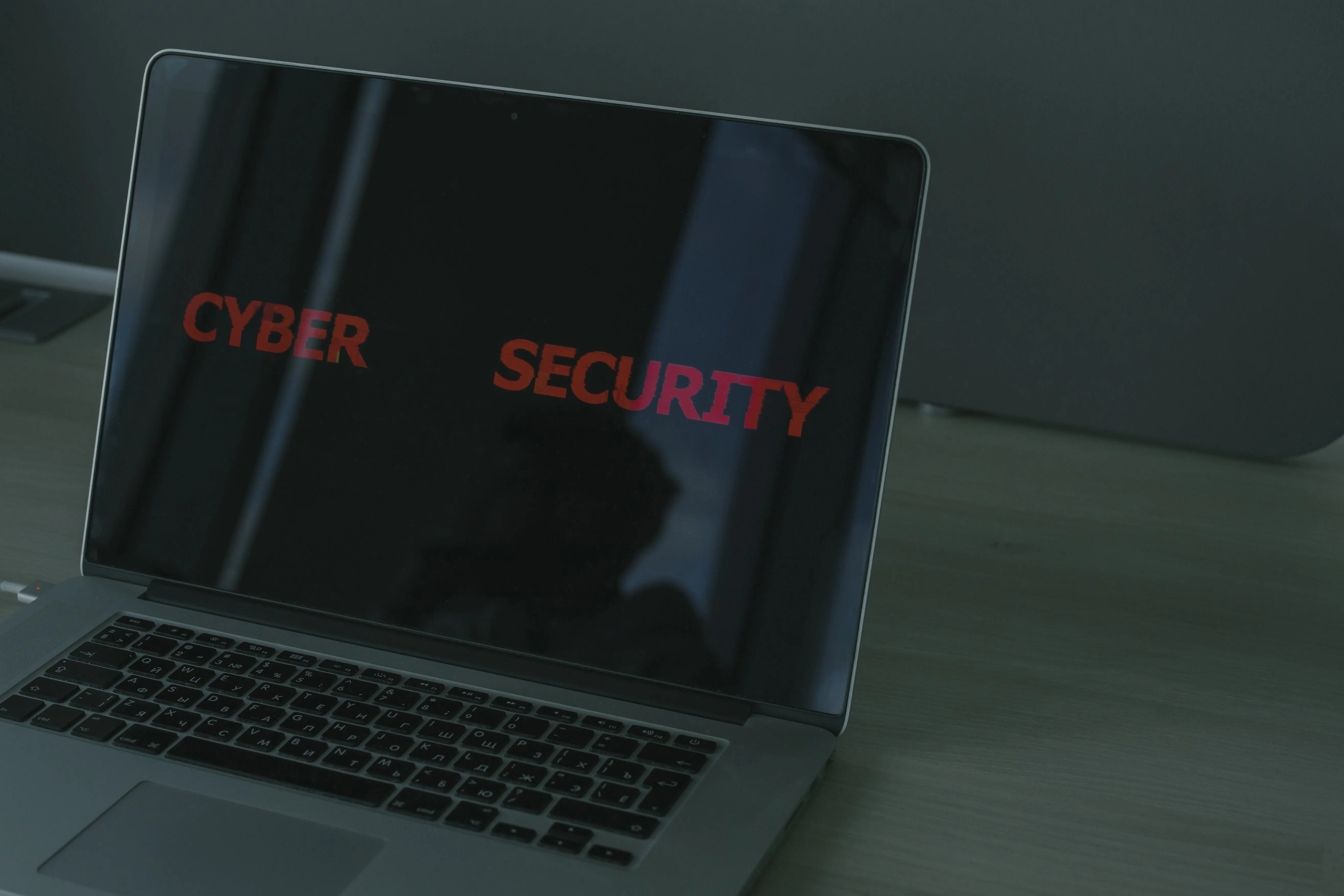 Laptop Quoting 'Cyber Security'