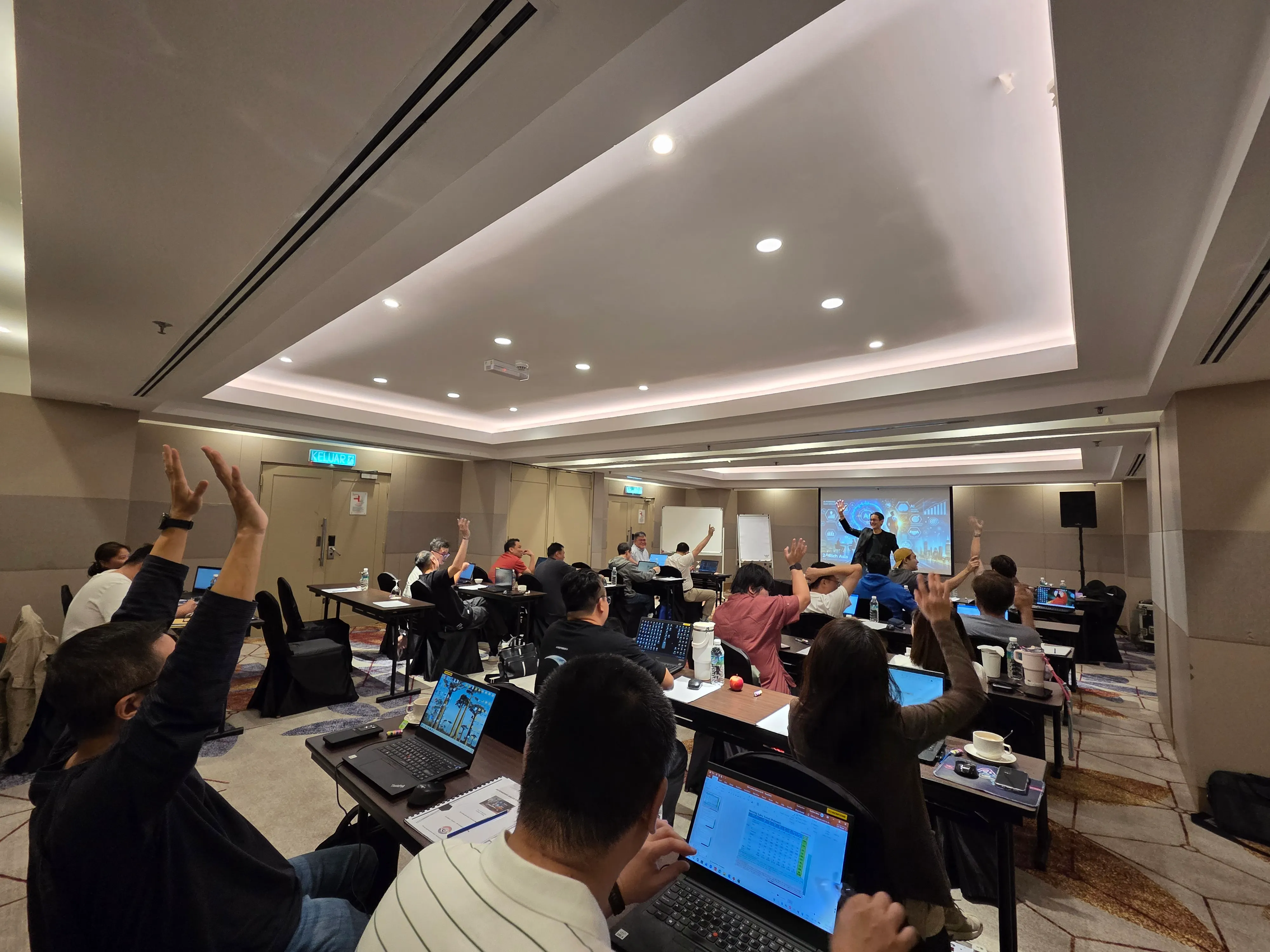 2NRich Asia AI-Powered Solutions training session in Malaysia — participants engaged in experiential learning and team activities