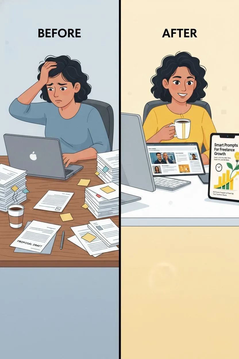 Before and After AI Prompts for Freelance Growth