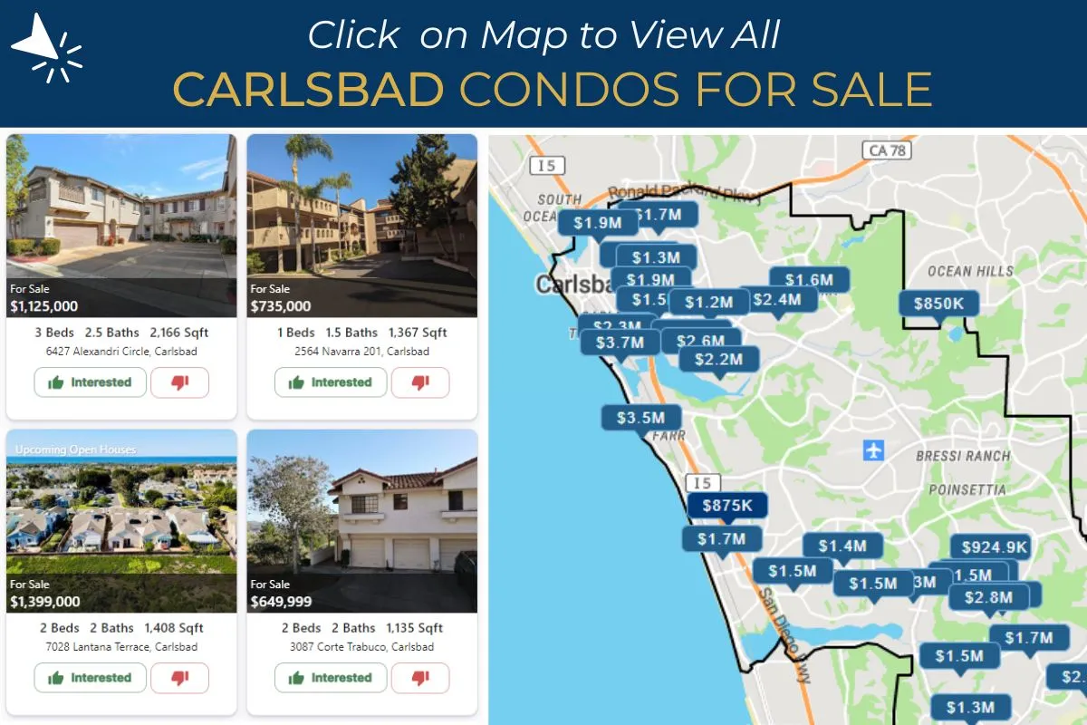 Search Carlsbad CA Condos & Townhomes for Sale
