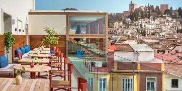 Melia Granada The Level Lounge Terrace city Views