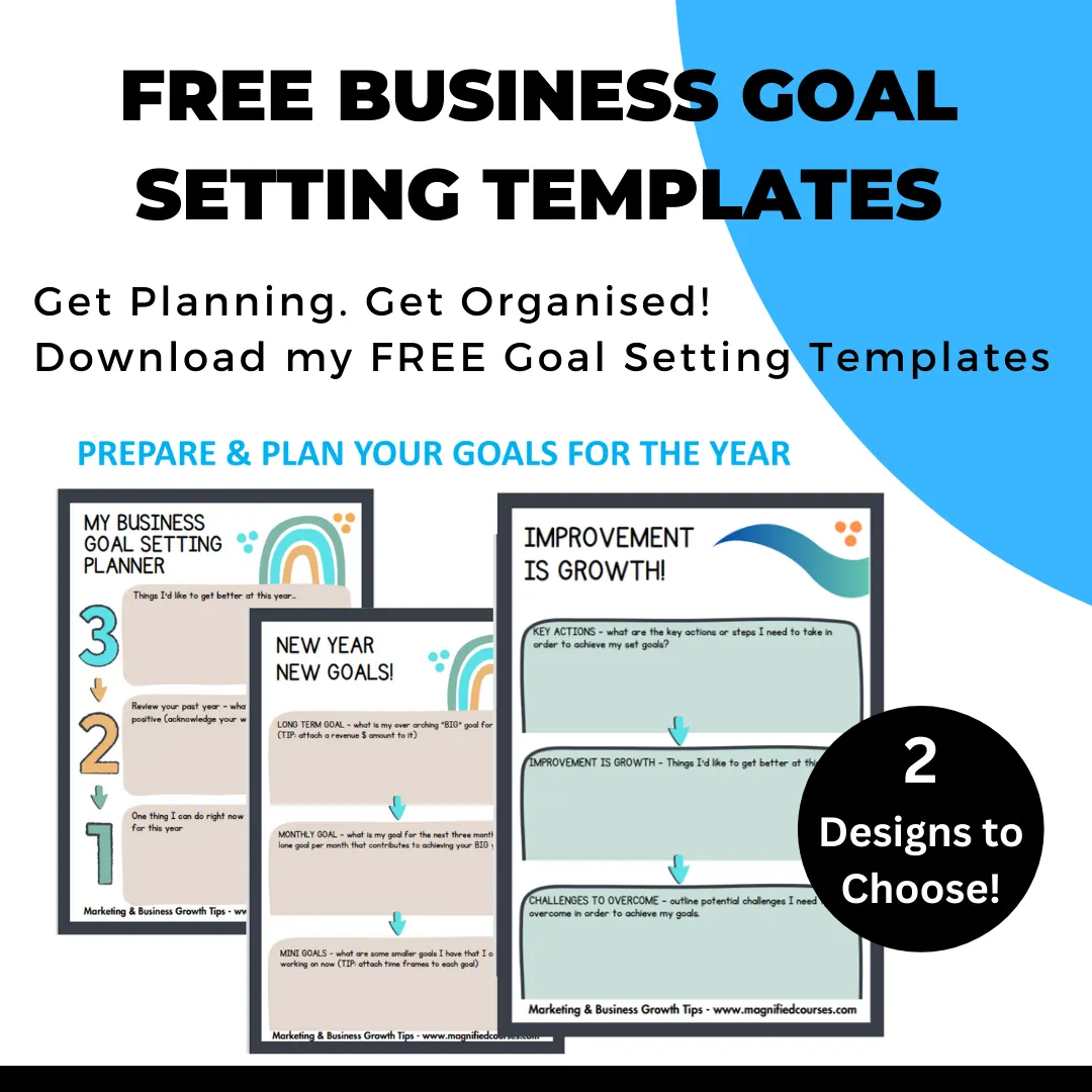 free business goal setting templates download marketing tips