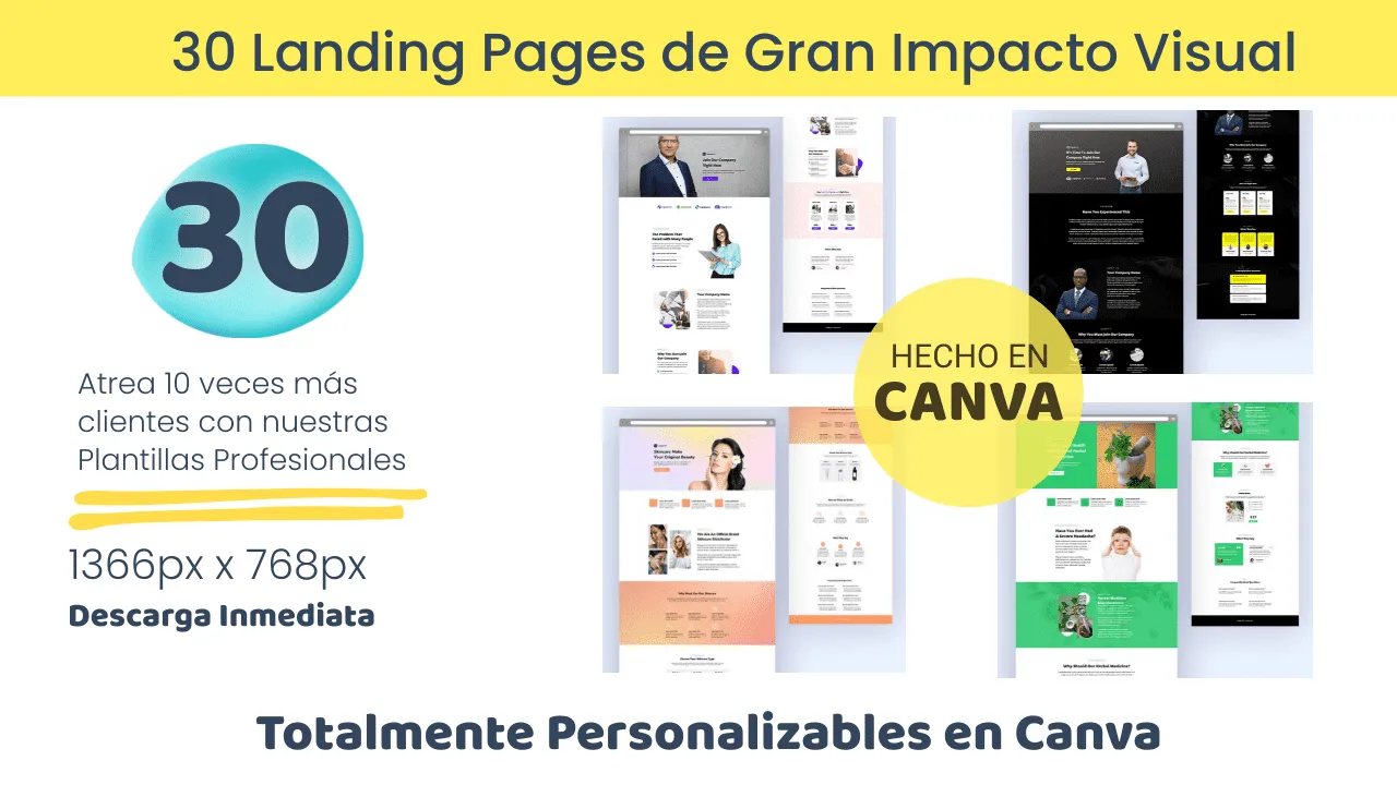 Landing Pages - Plantillas Canva
