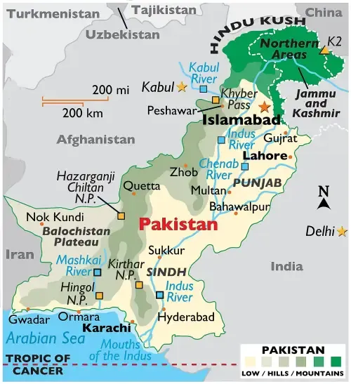 Pakistan map