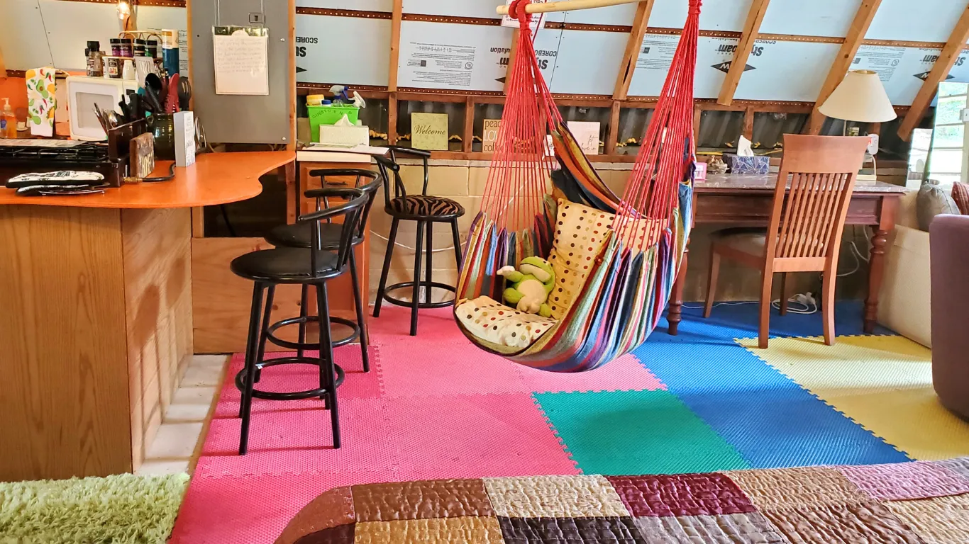 Funky Farm A-Frame on The Magic Land Hanging chair