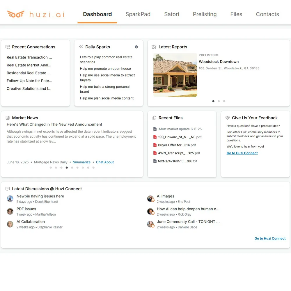 Huzi.AI Dashboard