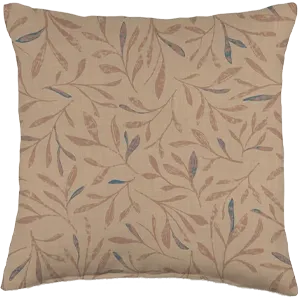 terracotta botanical on mocha mousse throw pillow