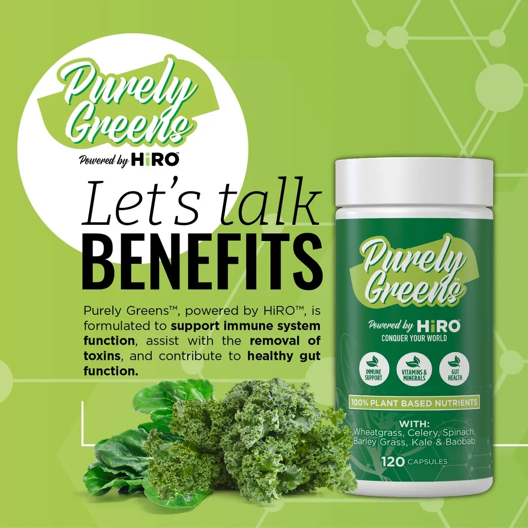 Purely Greens - benefits - Hiro - NewAge - Legacy Nutrition and Products