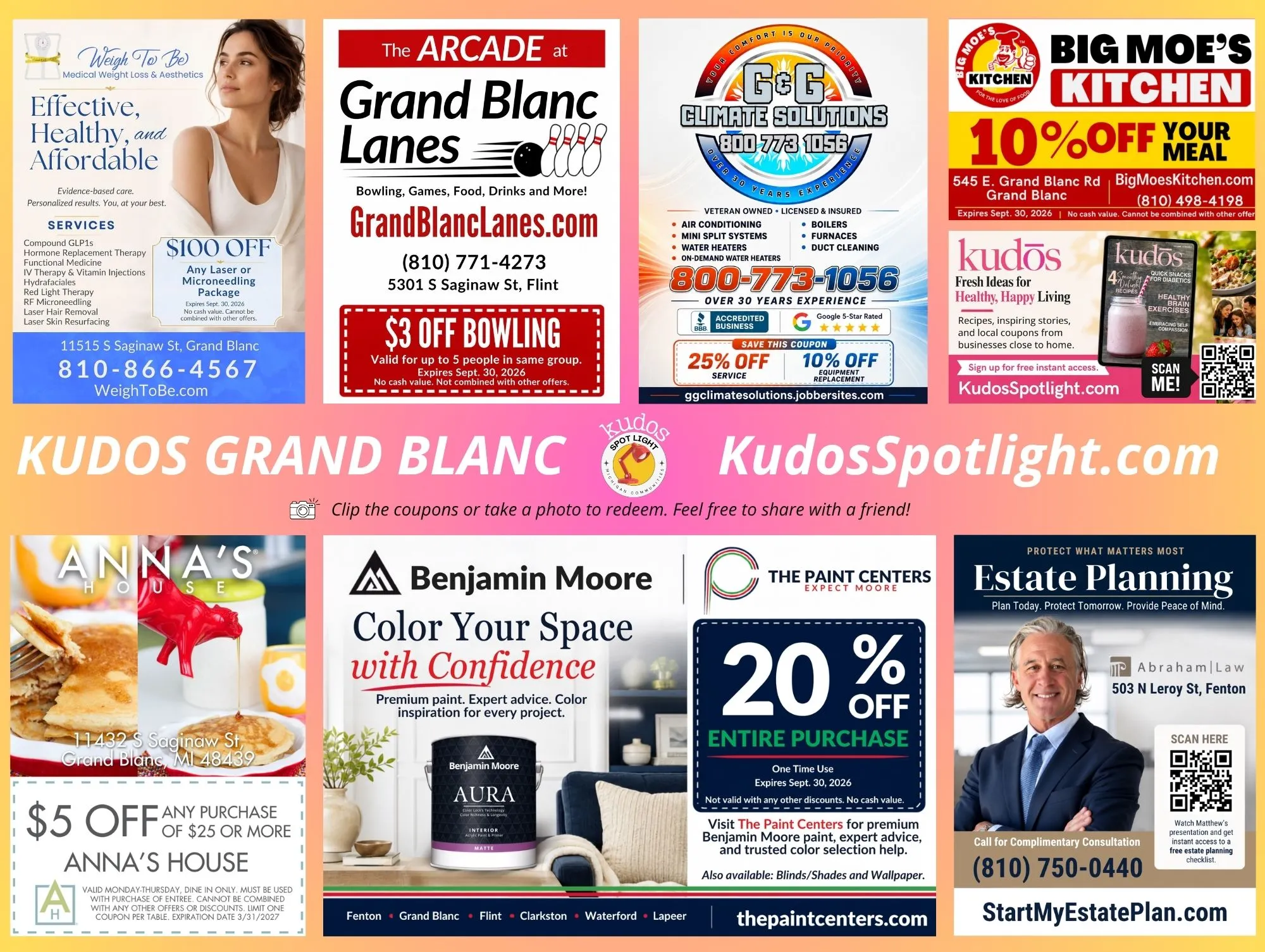 Grand Blanc August Coupons 1