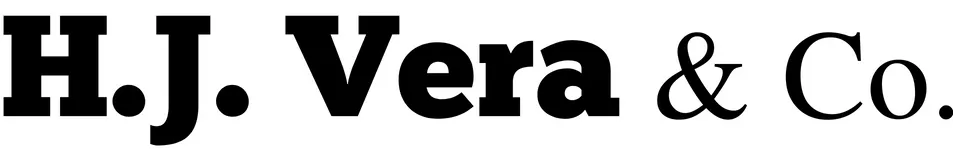 Logo Text For H.J. Vera & Co. in Black Color Font