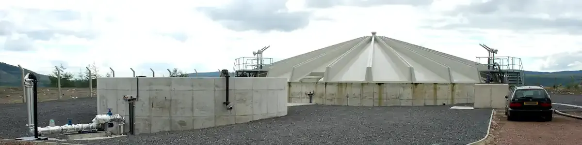 A modern leachate treatment plant.