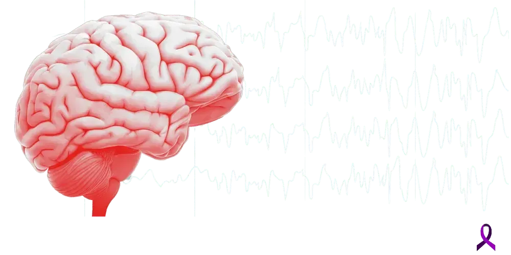 brain with EEG brainwaves