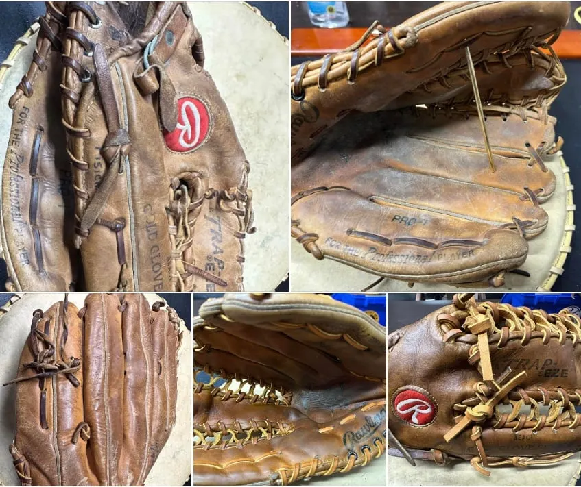 glove repair before and after