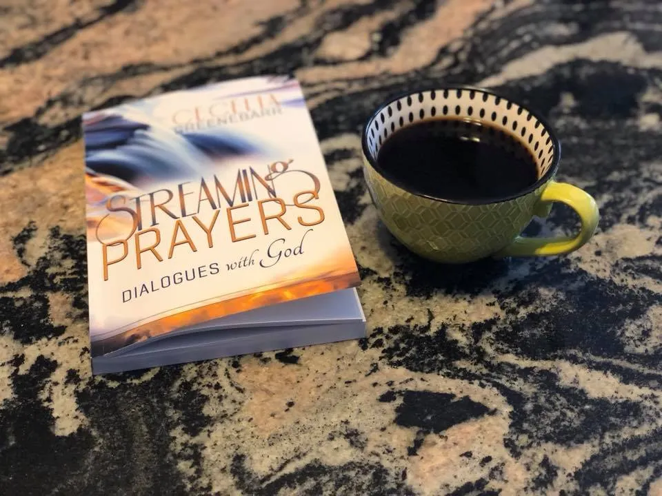 Streaming Prayers book and coffee cup