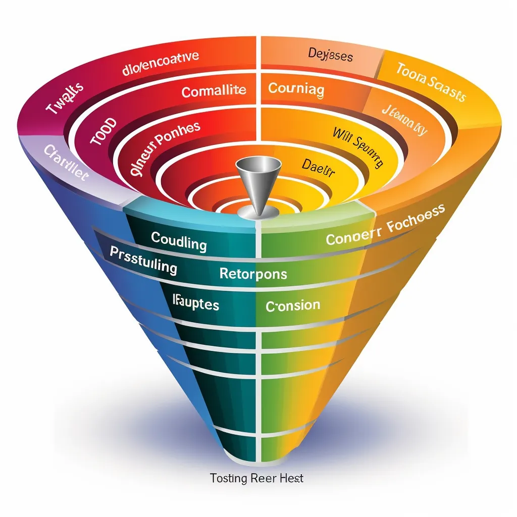 Colorful Illustration of a Funnel