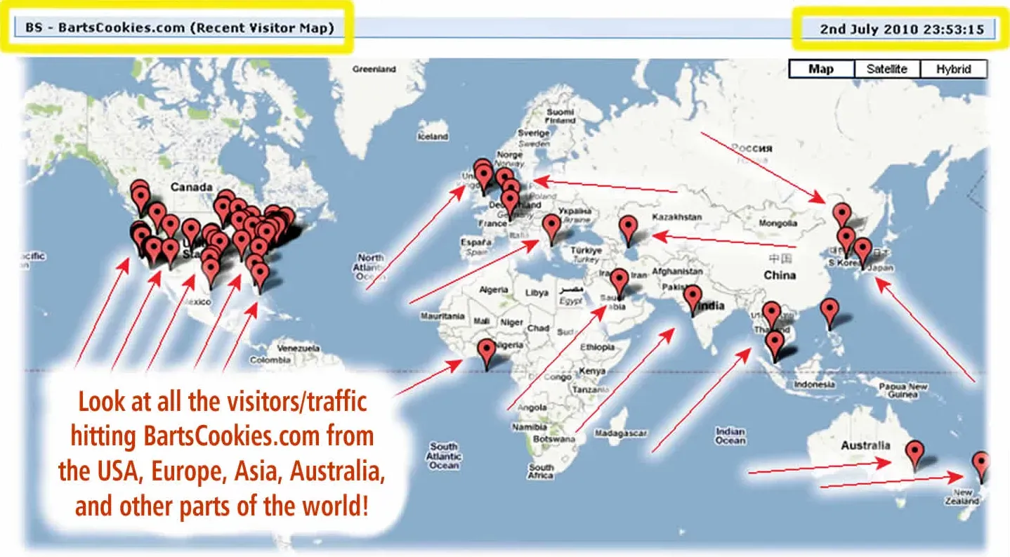 Bart's Cookies Website Tracker For Global Website Visits & Traffic