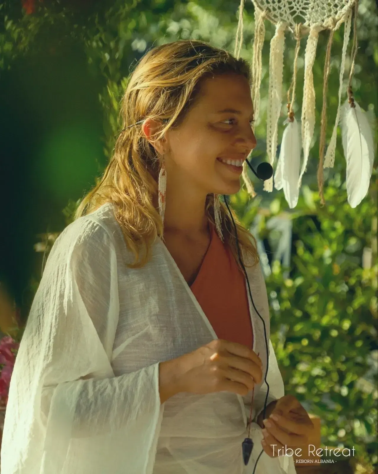 Keidi with a microphone